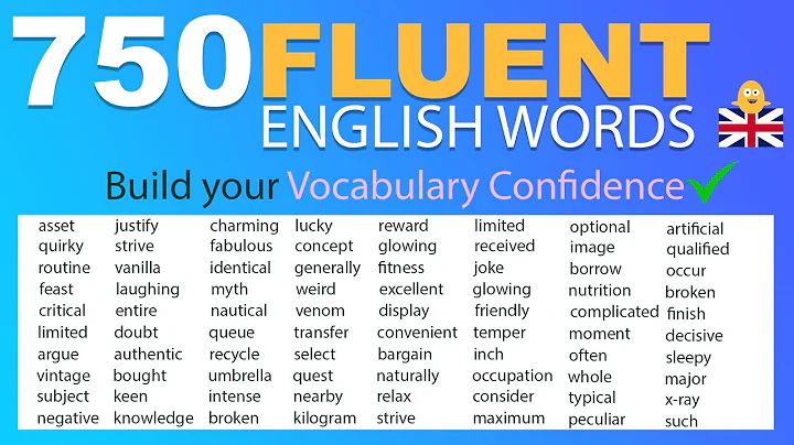 Learn 750 FLUENT English Words To Build Your Vocab...