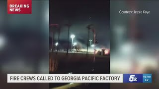 Crews respond to fire at  Georgia Pacific Dixie plant in Fort Smith
