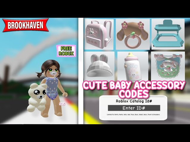 CUTE BABY ACCESSORY ID CODES FOR BROOKHAVEN 🏡RP ROBLOX 👶✨️ 