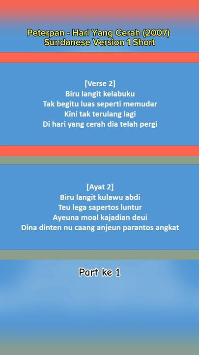 Short Peterpan - Hari Yang Cerah Sundanese Version part 1 #hariyangcerah