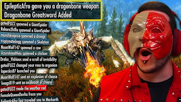 Skyrim But Twitch Chat Spawns Everything With Mods | Crowd Control