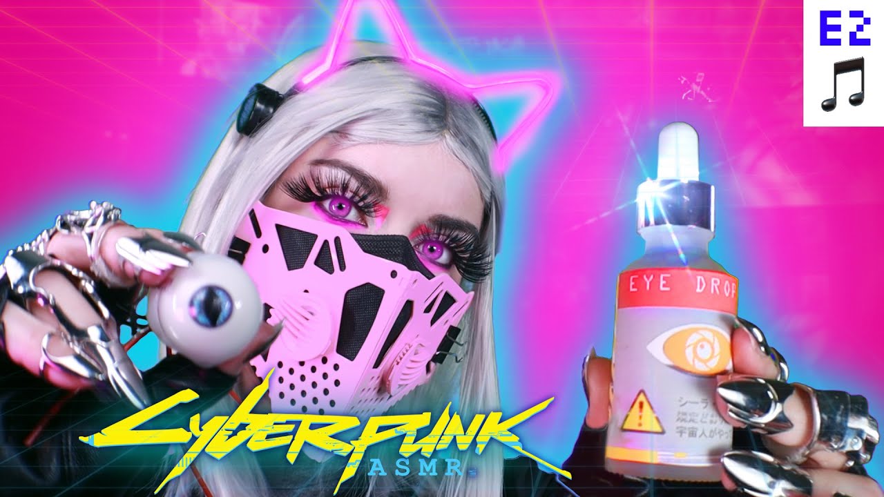 Cyberpunk ASMR 🎵📡 Glitchy Trippy Ripperdoc Cranial Nerve Exam 2🐱 Eye Calibration & Ear Test 🤖 SCI FI