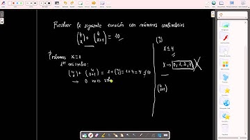 Ecuaciones con números combinatorios