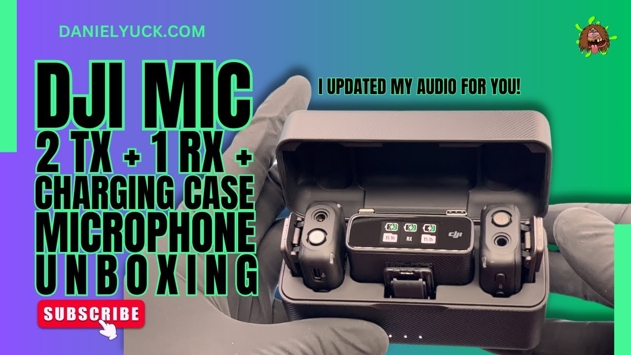 DJI 2 TX + 1 RX + Charging Case Microphone Unboxing 