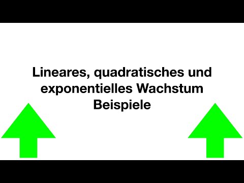 Video: Was ist der Unterschied zwischen linear exponentiell und quadratisch?