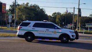 Orange County Sheriff's Office Deputies code 2 for deputy involved MVC