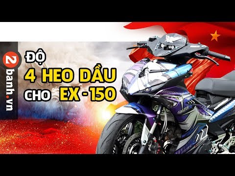 Video Độ 4 heo dầu lên chiếc Ex150 cùng nhiều đồ chơi đắt... - youtube