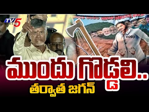 Chandrababu SATIRE On CM Jagan | YS Viveka | YS Sunitha | AP Elections 2024 | TV5 News - TV5NEWS