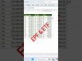 EPF & ETF in excel  #excel