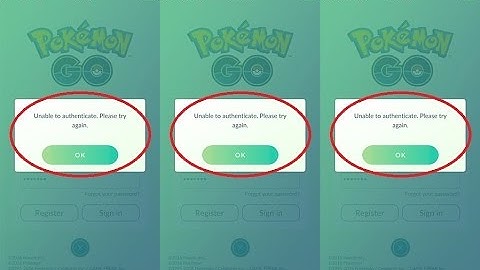 How To Solve Unable To Authenticate Pokemon GO