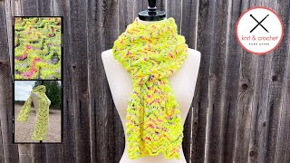 Handmade Crochet Bulky SCARF Variegated Yarn Acrylic Corner 2 Corner  Multicolor Fall Autumn 62 X 8 -  Sweden