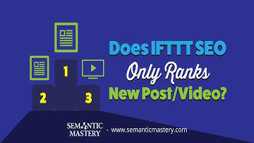 Does IFTTT SEO Only Ranks New Post Video?