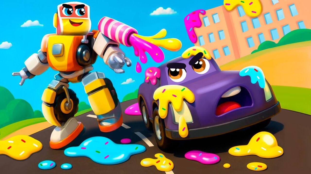 Alles ist mit Öl bedeckt 💧 Robofuse zur Rettung 🤖 Fahrzeuge für Kinder