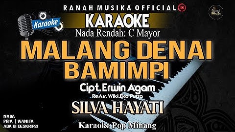 SILVA HAYATI - MALANG DENAI BAMIMPI (Karaoke) | Nada Rendah Wanita (C) | Audio Jernih