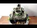 How to make beautiful cement waterfall fountain water fountain