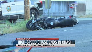 Chase ends in deadly crash in Central Fresno