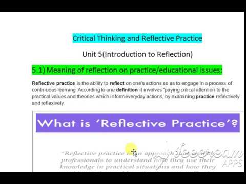 critical thinking and reflection