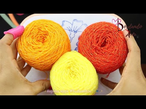 BORDADO FANTASÍA PUNTADA MATIZADA PARA FLORES | FANTASY EMBROIDERY EASY STITCH FOR FLOWERS