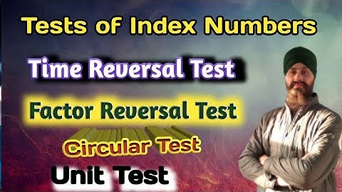 Tests of Index Numbers | TRT | FRT |  Quick Revision | Statistics
