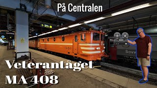 Ovanligt Veterantåg Besöker Centralen MA 408 från FSJV (4K)