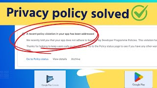 google play privacy policy issues | Google Play User Data policy: Invalid privacy policy