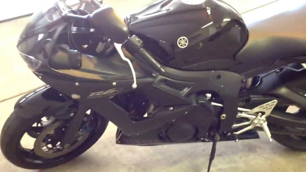 Yamaha R6s Raven - 2008 - YouTube