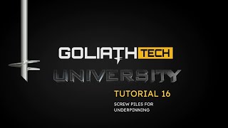 TUTORIAL #16 - Screw piles for underpinning