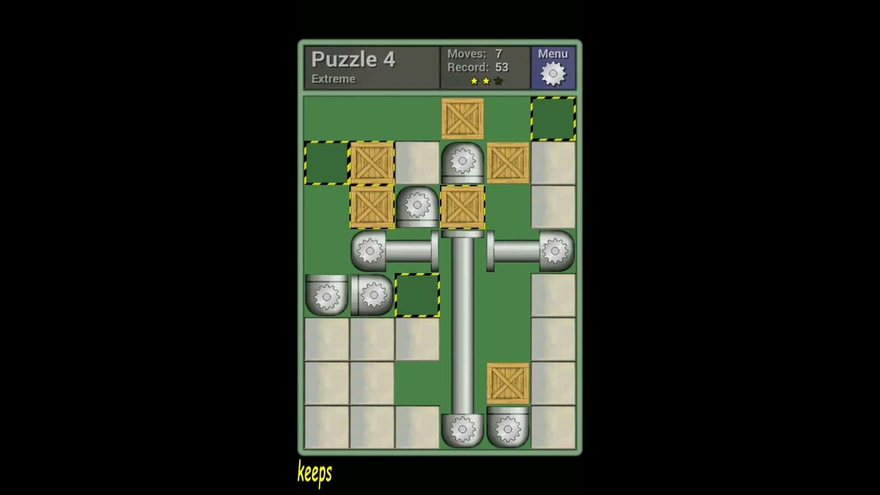 Pushing Machine (Extreme) Level Puzzle 004 - Perfect Solution