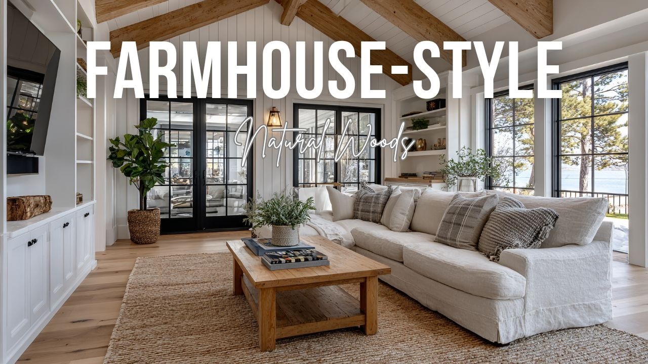 Farmhouse Style Garden Inspirations with Natural Woods and Soft Outdoor Glow