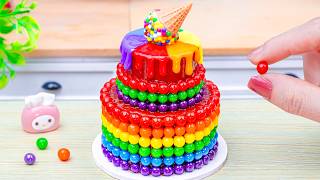Colorful Rainbow Cake Recipe Satisfying Miniature Rainbow Icecream Cake by Lotus Cakes