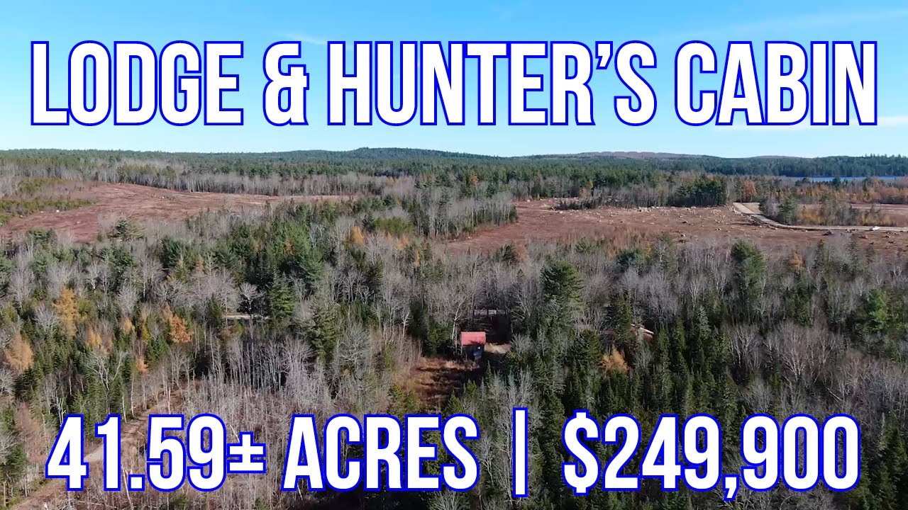 Lodge & Cabin on 41± Acres with Stream Front Maine Real Estate SOLD