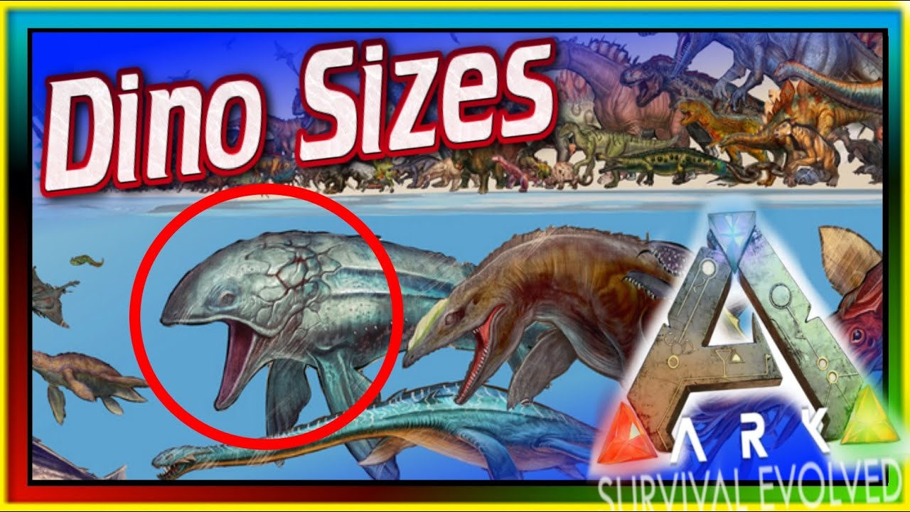 ARK Dinosaur UPDATED Size Comparisons! (ARK Survival Evolved New