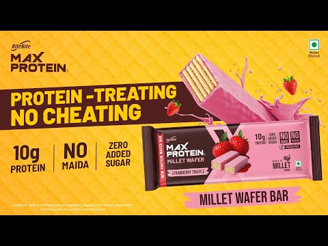 Max Protein Millet Wafer Bar | Protein Treating No Cheating | Strawberry Truffle