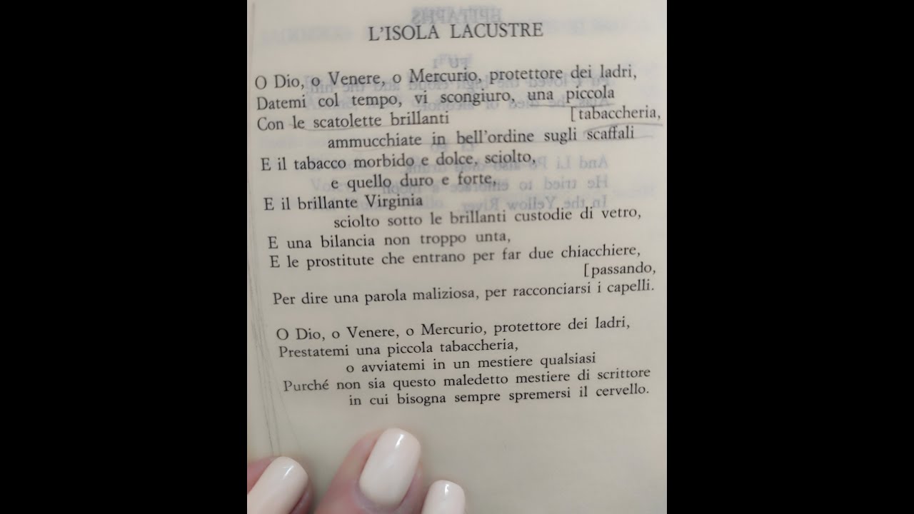 Una poesia per stare meglio 4 Pound, L'isola lacustre