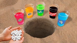 Experiment: Coca Cola, Mirinda, Fanta, Sprite and Mentos Underground!