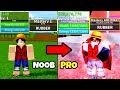 Beating blox fruits as luffy lvl 1 to max lvl noob to pro full v4 awakening in blox fruits