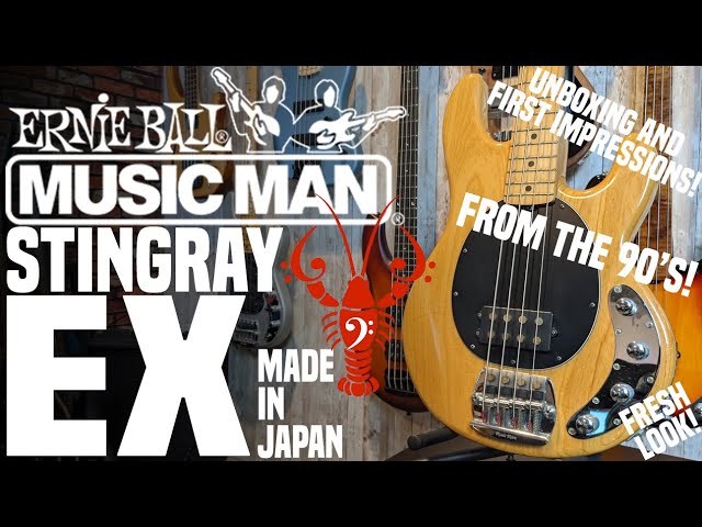 Japanese Ernie Ball Music Man Stingray EX! Unboxing and first 