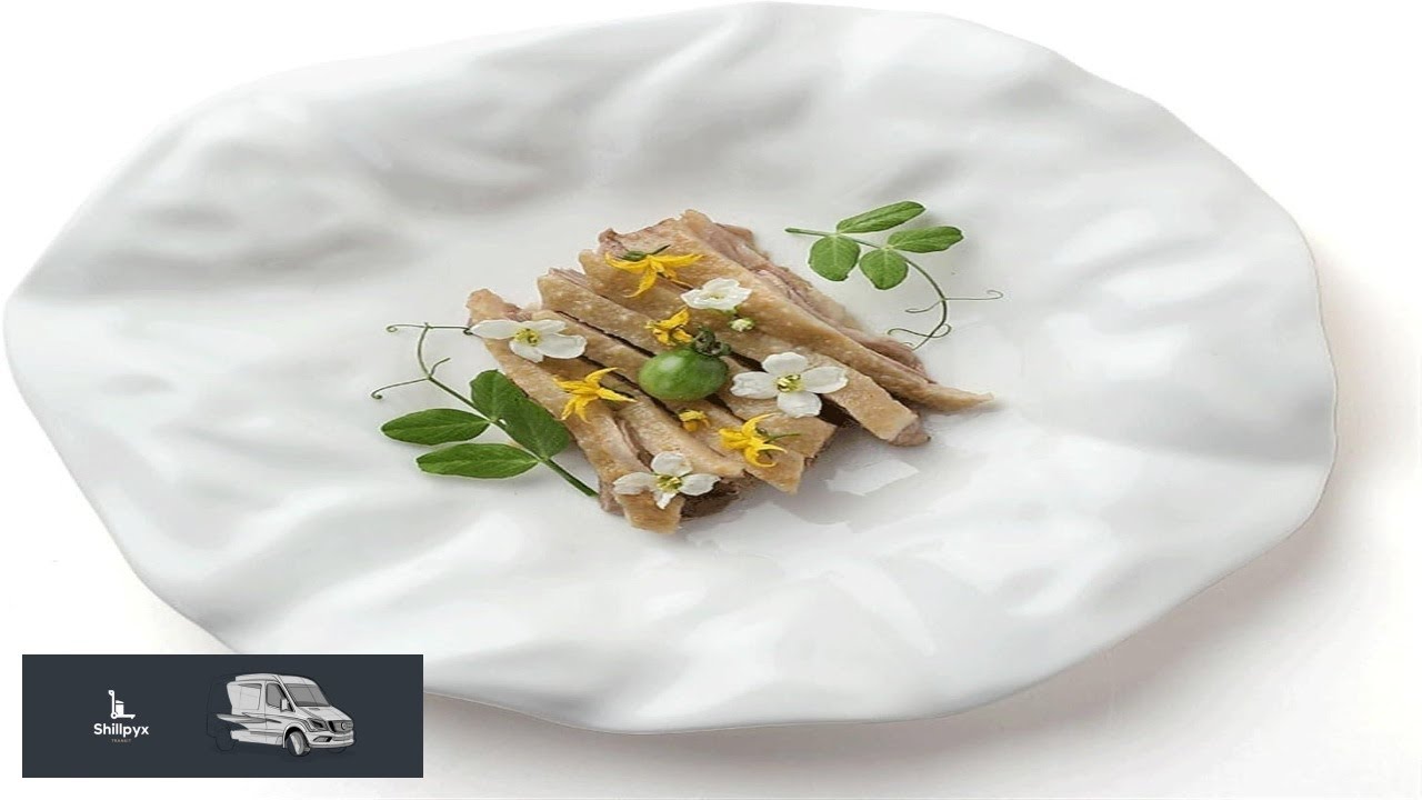 Kitchen Dinner Plates Sets Ceramic Plate Irregular White Porcelain Western Plate Lotus