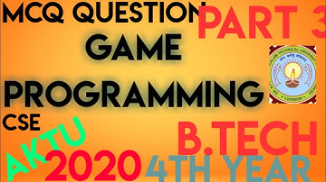 #GamePrograming#Mcq#Aktu#GameprogramingMcqQuestions Game programming MCQ question for aktu cse