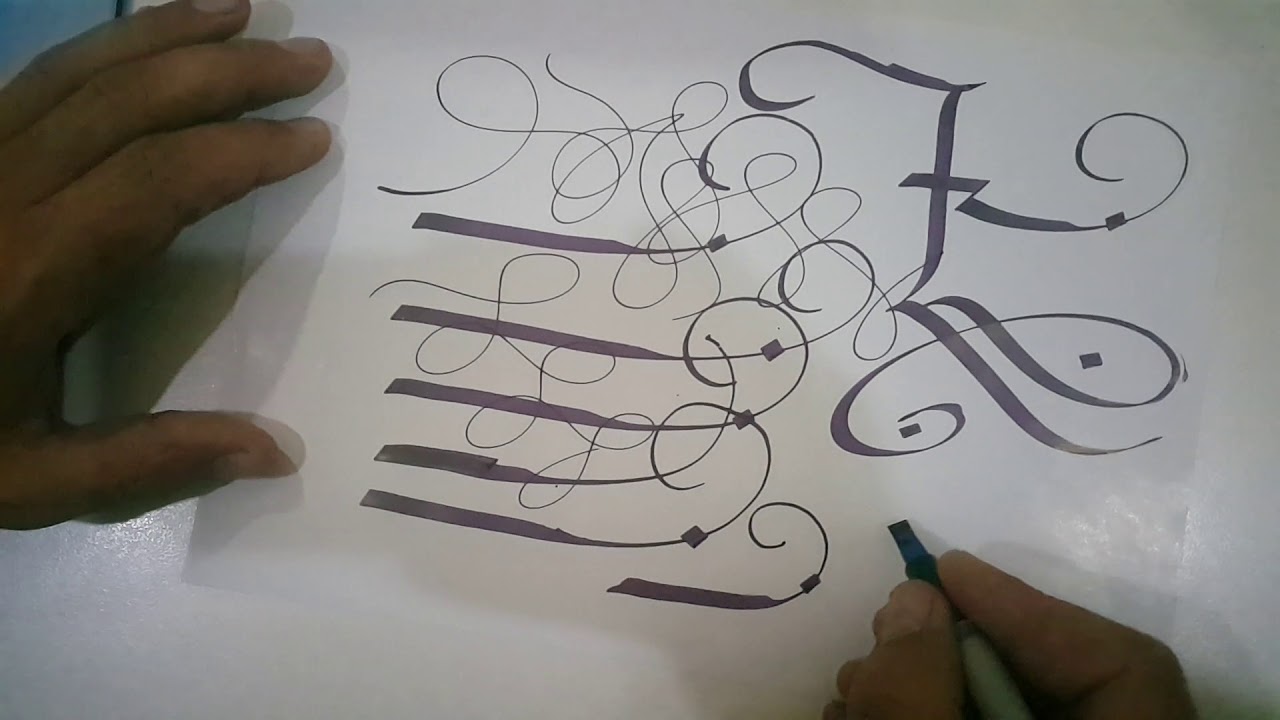 kaligrafi süsleme çizgileri