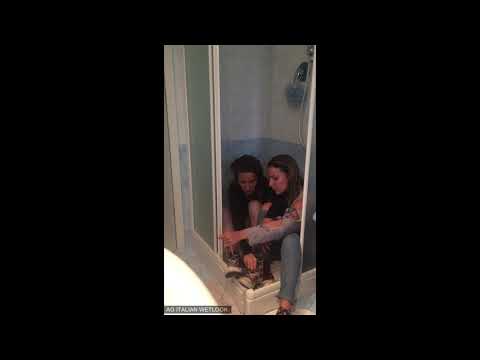 Wetlook - ON SALE! - Elisabetta and her sister in shower