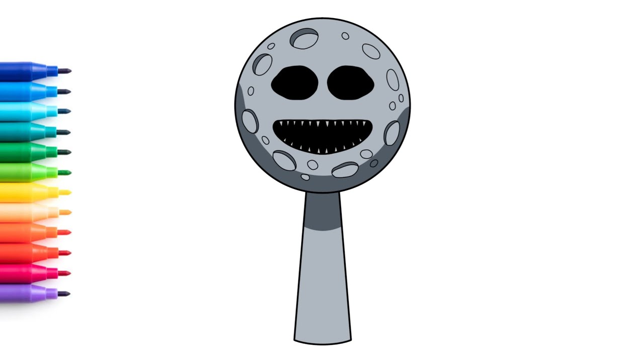 Drawing Incredibox Sprunki OC The Moon phase 2