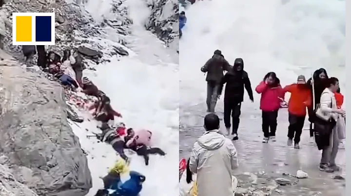 Massive icicles fall on tourists at popular waterfall in China, injuring 1