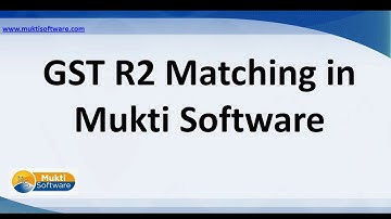How to Match GSTR 2A data with accounts in Mukti software (Hindi)