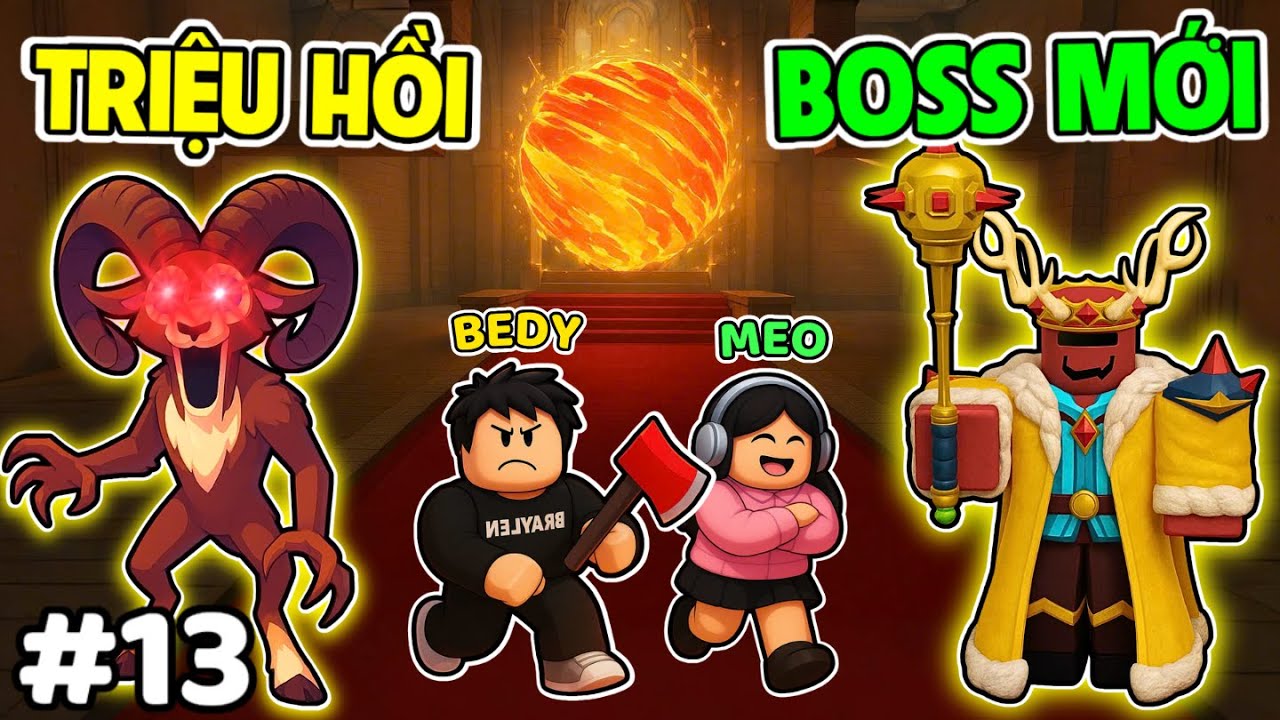 BEDY VÀ MEO TRIỆU HỒI ĐỐI ĐẦU VỚI 2 SIÊU BOSS NÚI LỬA UPDATE MỚI 99 ĐÊM TRONG RỪNG | ROBLOX
