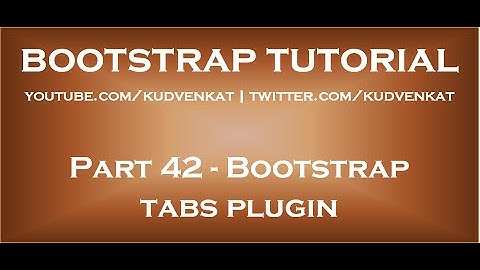 Bootstrap tabs plugin