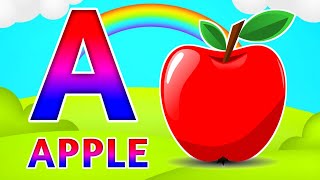 Phonics Song 2 with TWO Words in 3D - A For Apple🍎🍏- ABC Alphabet Songs with Sounds for Children's