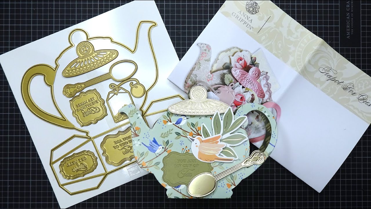 Anna Griffin Teapot Box Dies Review Tutorial incl. Troubleshooting! So Cute & Quick!