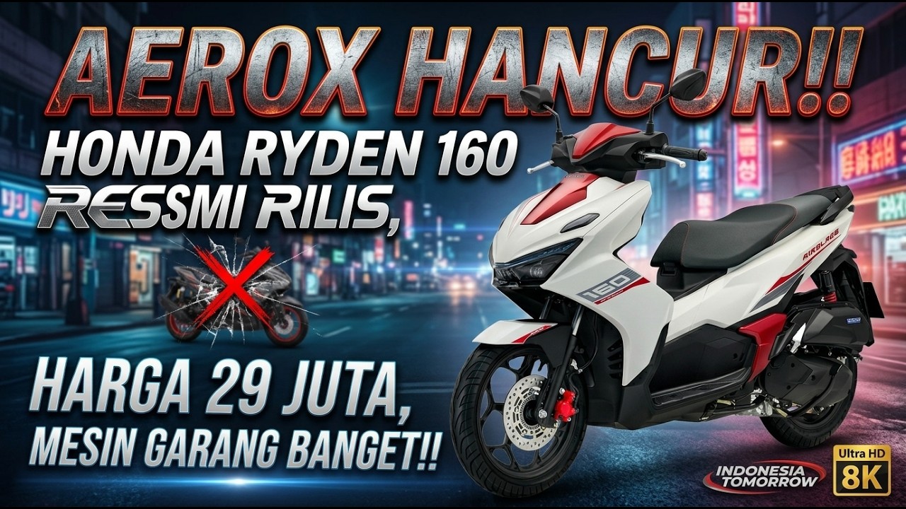 AEROX HANCUR!! HONDA RYDEN 160 RESMI RILIS HARGA 29 JUTAAN BAWA MESIN ...