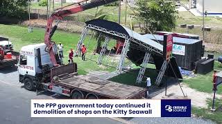 Demolition of Stalls on Kitty Seawall Started